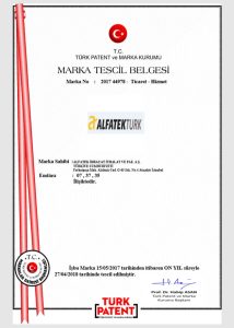 Alfatek kalite belgesi